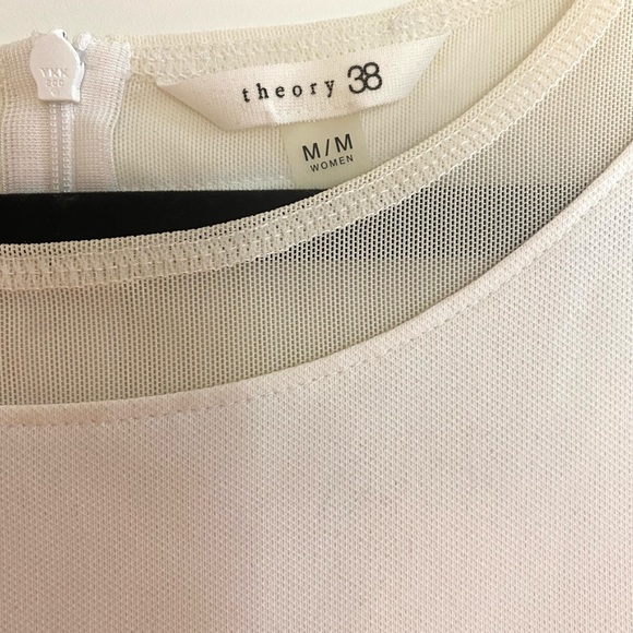 Theory 38 size medium white mesh trimmed romper - Picture 6 of 12